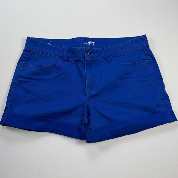 Ann Taylor Loft Two Pair Cotton Twill Chino Shorts Mid Rise 4” Inseam Size 6 - Picture 3 of 12